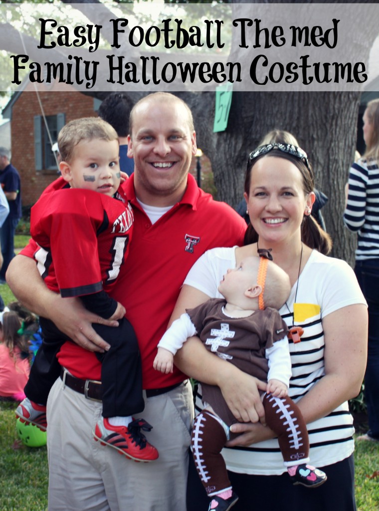 easy football themed family halloween costume