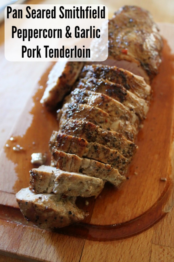 pan seared smithfield peppercorn and garlic pork tenderloin #putporkonthemenu #pmedia #ad