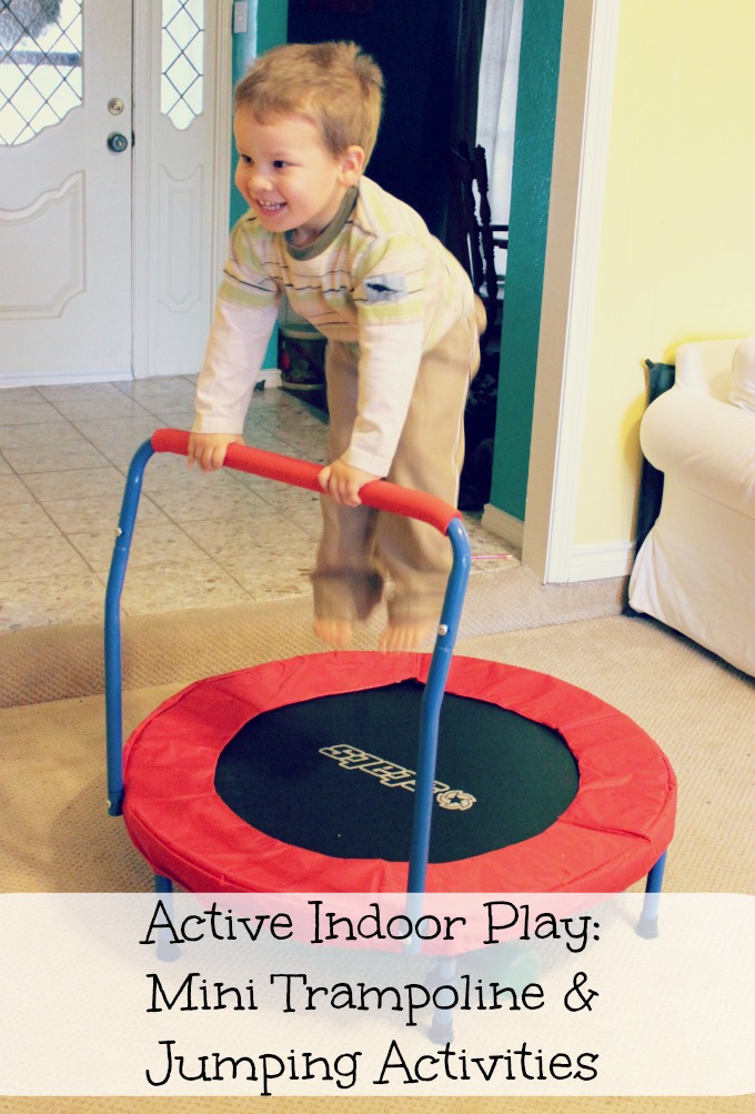 Active Indoor Play Mini Trampoline and Jumping Activities