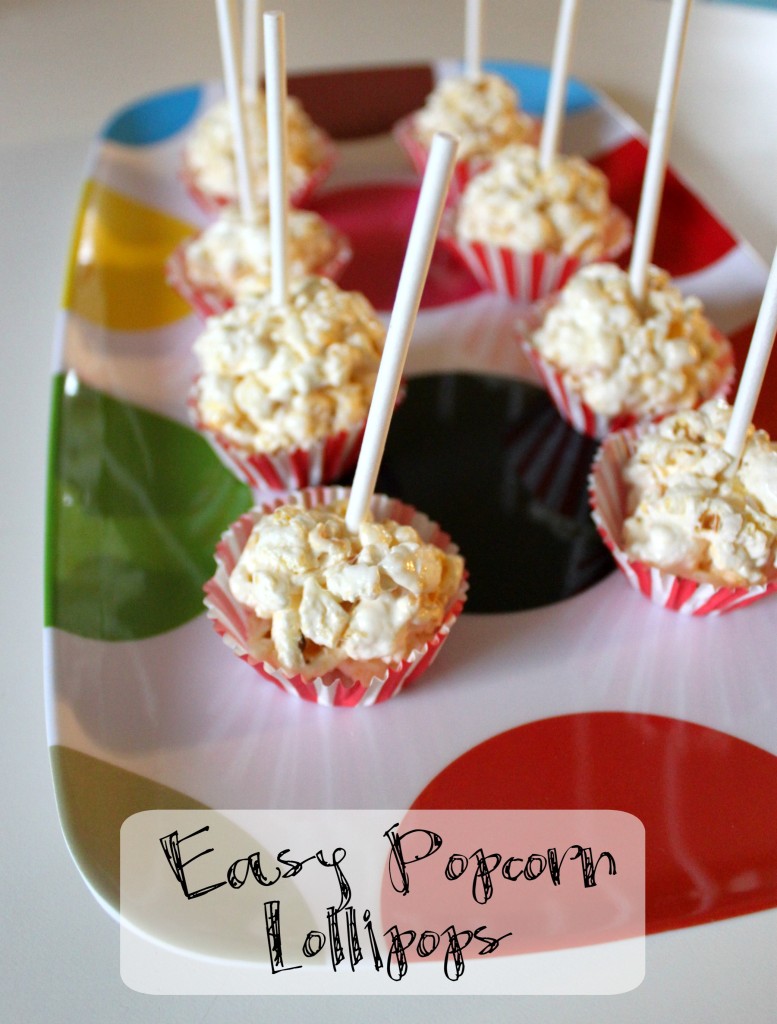 Easy Popcorn Lollipops