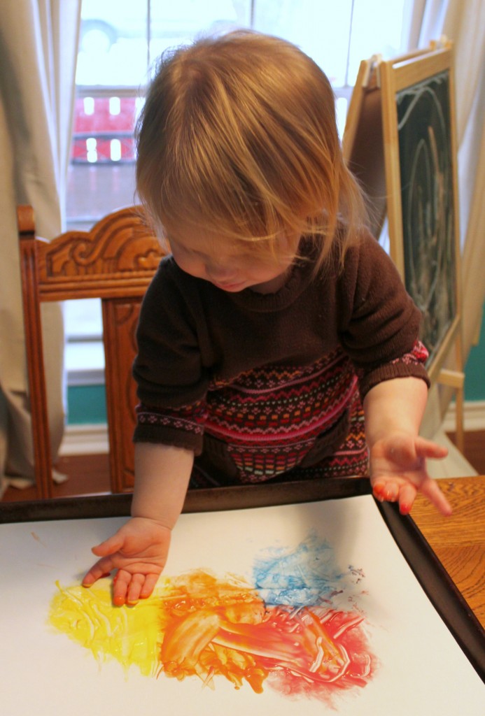 Toddler Finger Painting