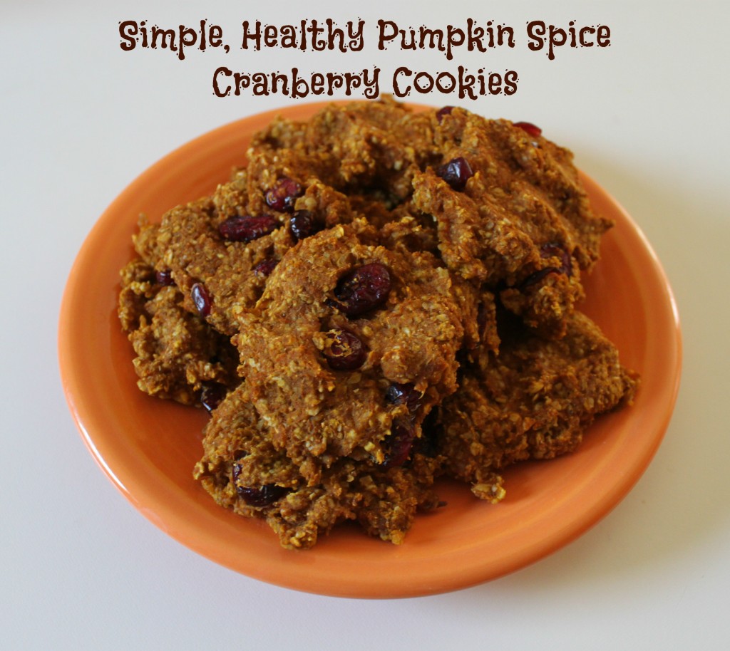 simple pumpkin spice cranberry cookies