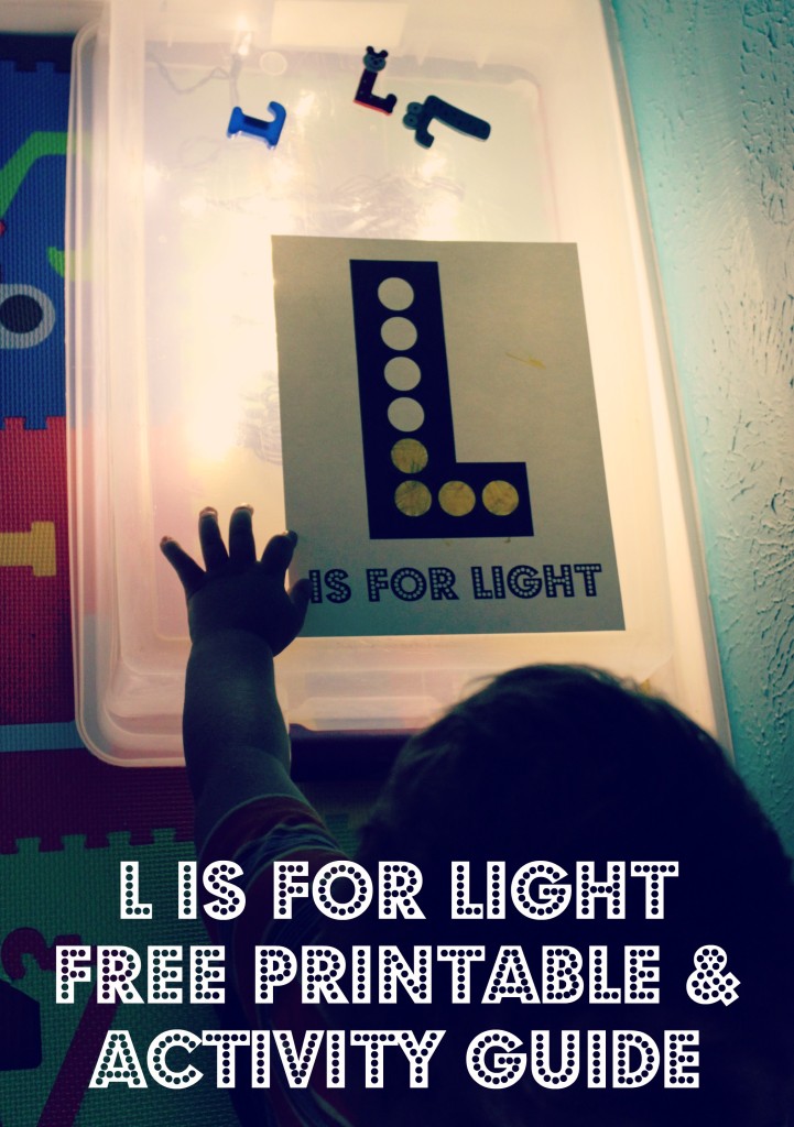 L is for Light Free Printable Activity Guide ABC