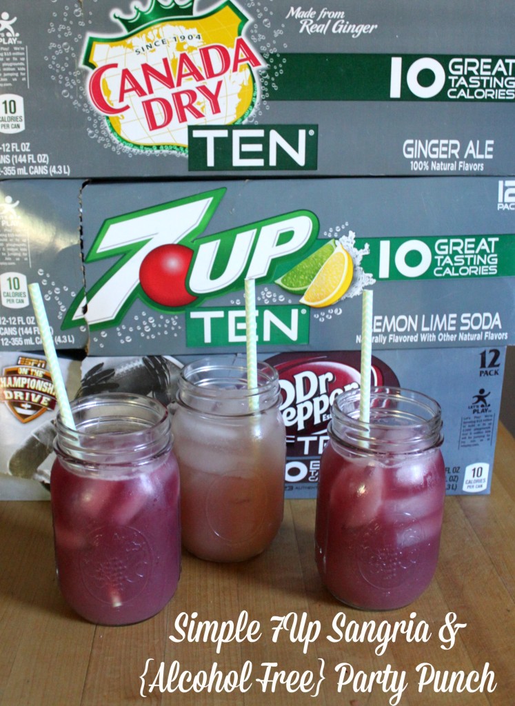 Simple 7Up Sangria and Alcohol Free Party Punch #DrinkTEN #shop #cbias