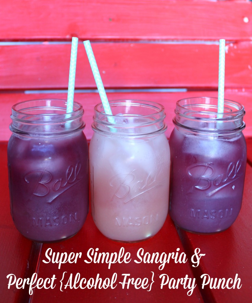Super Simple Sangria and Perfect {alcohol free} Party Punch #DrinkTEN #shop #cbias