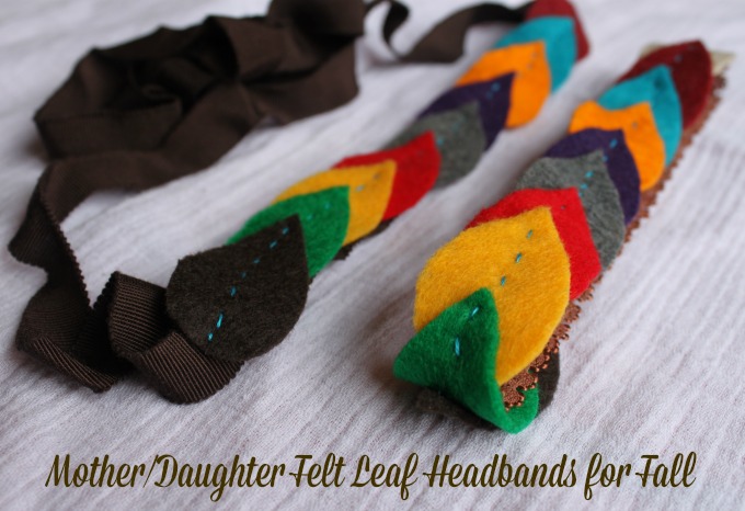 mother daughter felt leaf headbands for fall fashion #goodygorgeous #pmedia #ad