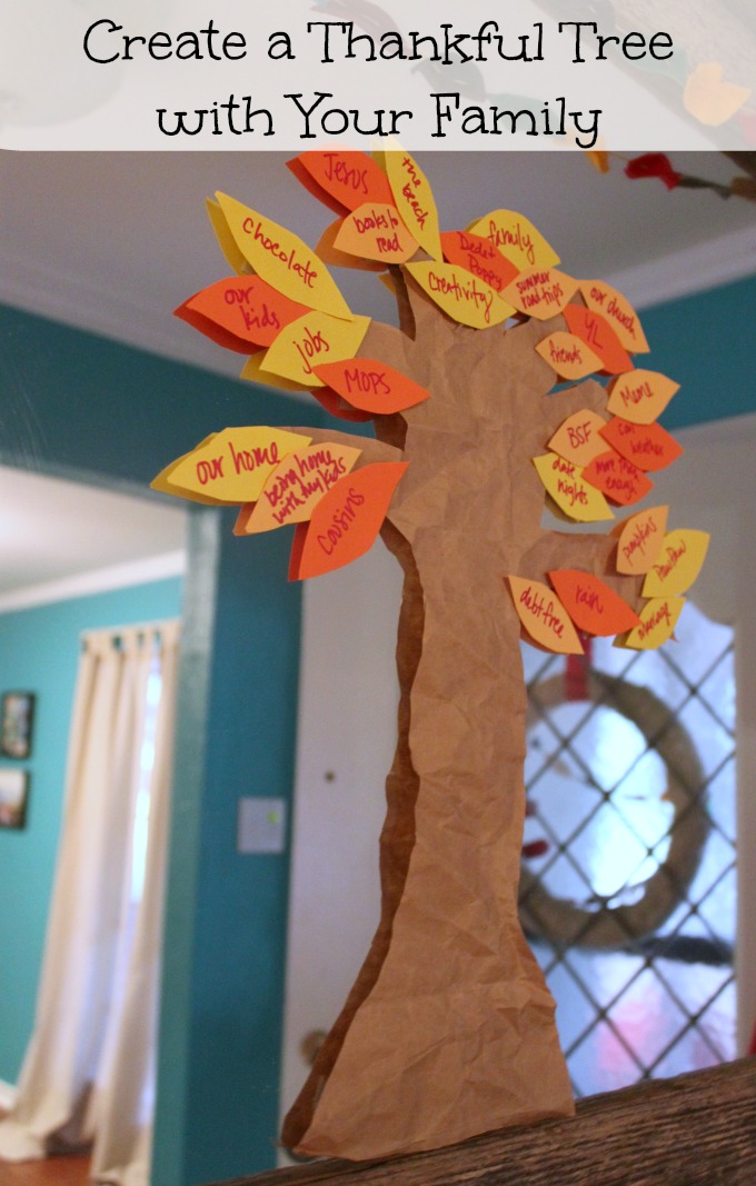 Create a Thankful Tree with Your Family #Thanksgiving #Festive Family