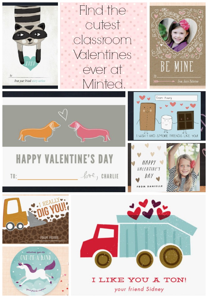 Find the cutest classroom Valentines ever at Minted for your kids.