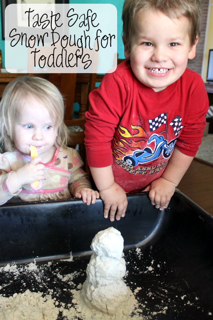 Taste Safe Snow Dough for Toddlers and Preschool