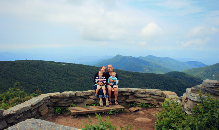 Hiking with Kids at Craggy Pinnacle near Asheville North Carolina