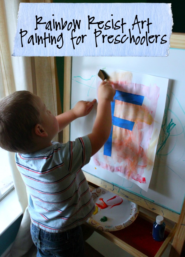 Rainbow Resist Art Painting for Preschoolers