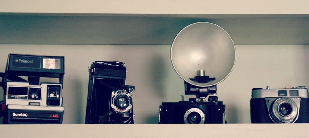 vintage camera display