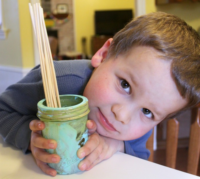 Kids Painting Mason Jar Scented Oil Reed Diffuser DIY
