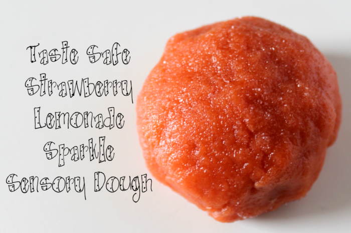 Taste Safe Strawberry Lemonade Sparkle Sensory Dough