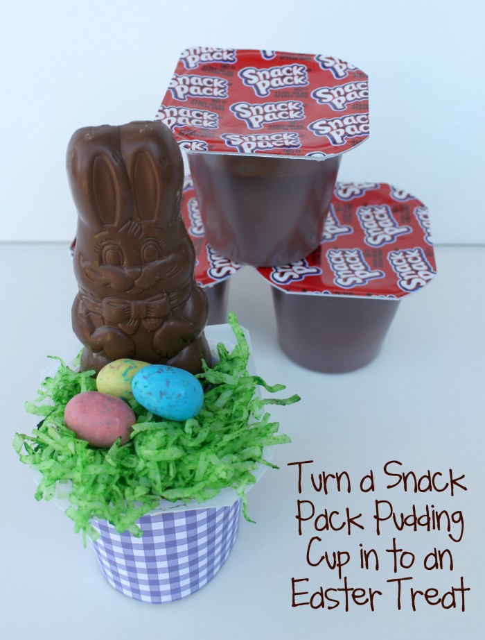 Turn a Snack Pack Pudding Cup in to an Easter Treat #SnackPackMixins #CollectiveBias #ad