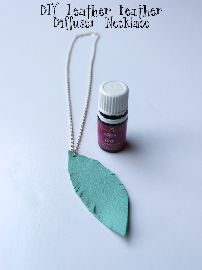 Create this simple DIY Leather Feather Diffuser necklace to wear your favorite essential oils